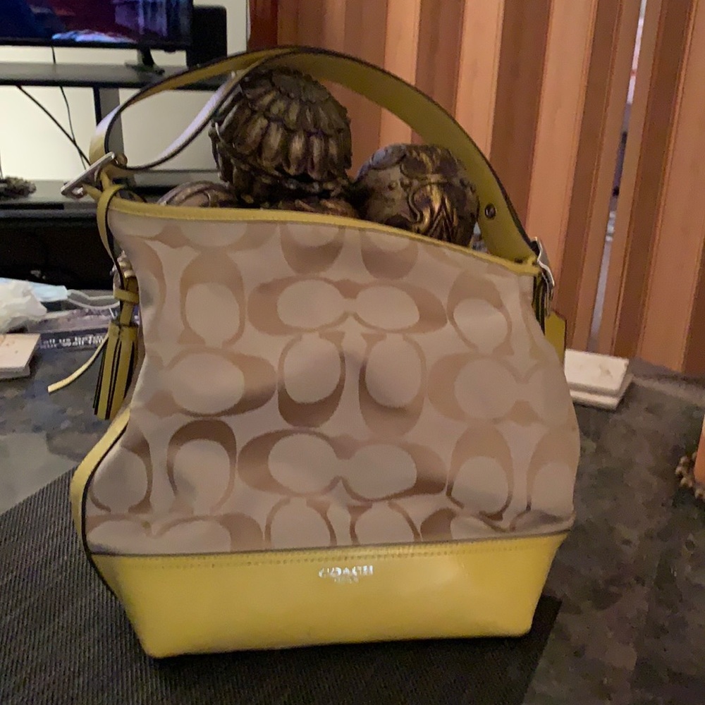 Yellow Bucket Coach bag